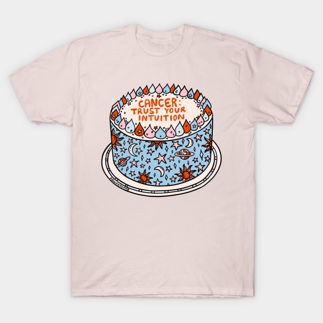 Cancer Cake T-Shirt by Doodle by Meg